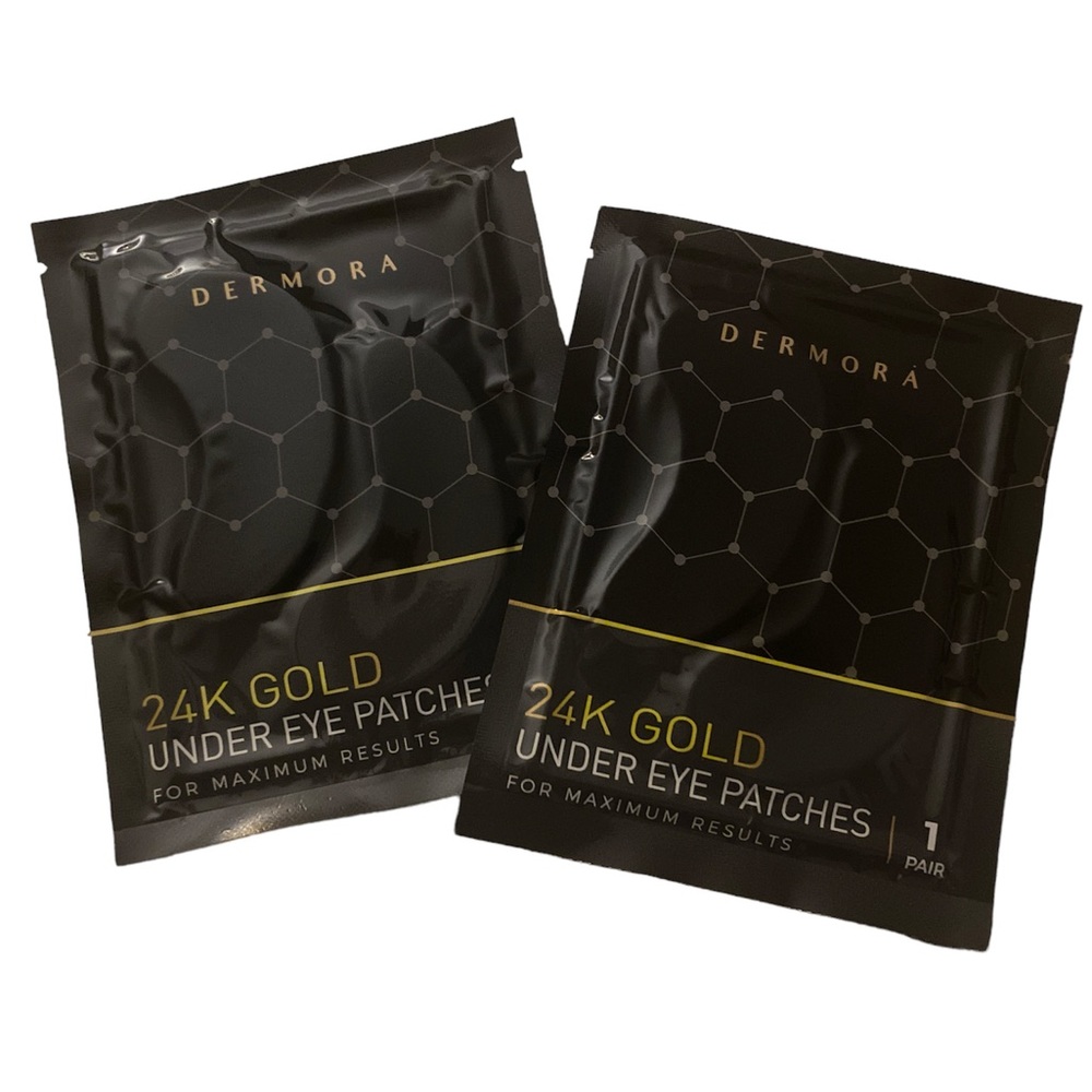 New 2 Pairs Demora 24K Gold Under Eye Patches Reduce Puffiness Puffy Skin Masks